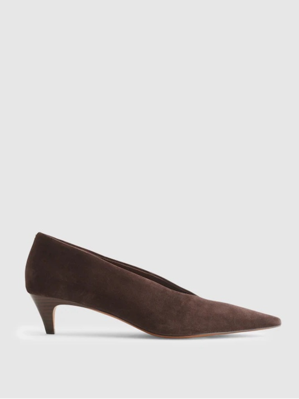 Madewell The Emilie Glove Pump Heels in Dark Carob Brown Suede Womens Size 9